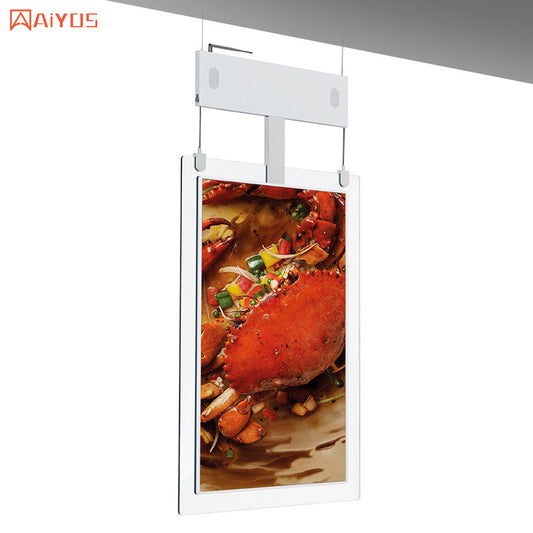 43 Inch High Brightness Ceiling Hanging Double Sided Window Display Visual Merchandising Commercial Display Double Monitors