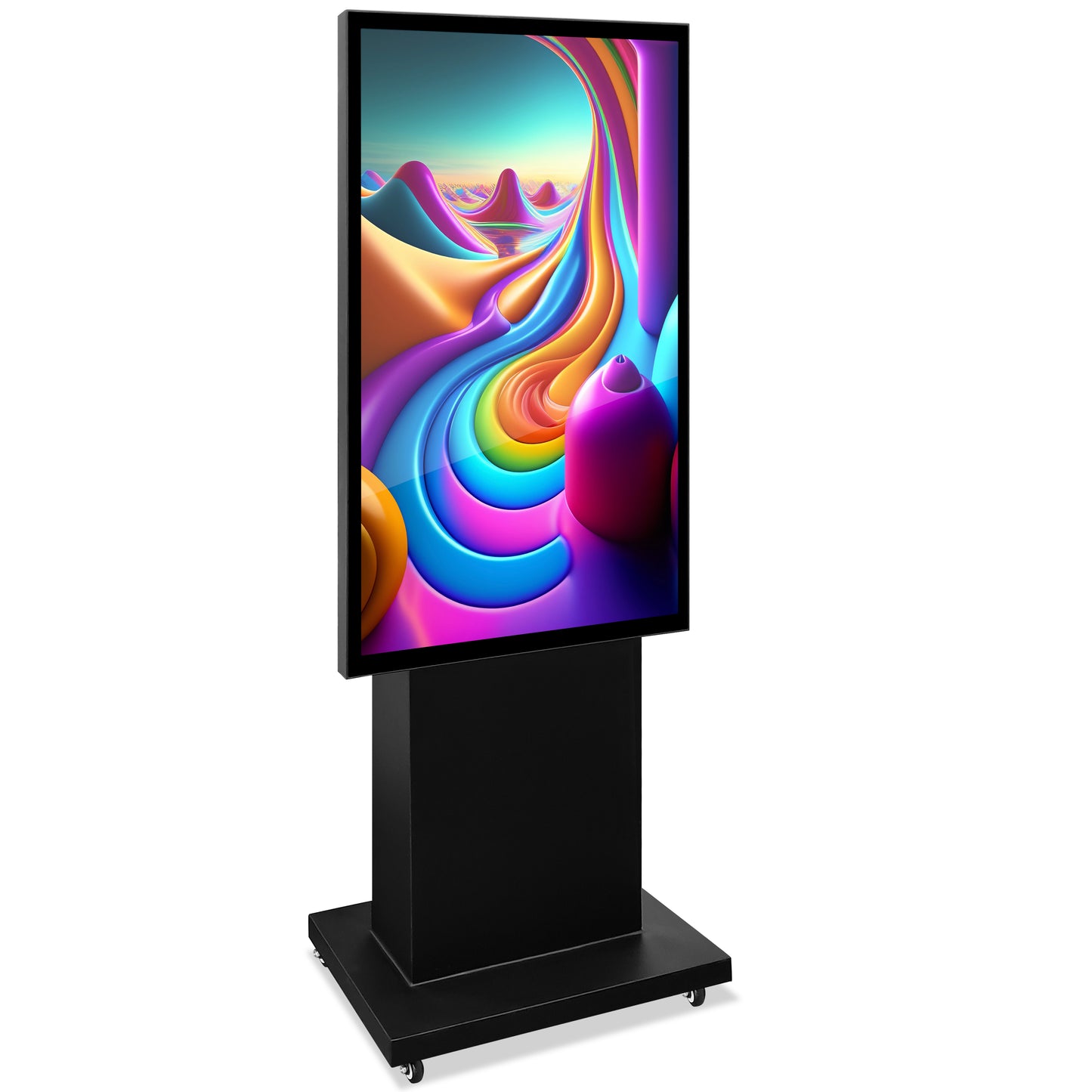 55" Outdoor Commercial Kiosk 2500nits Floor Stand Waterproof Digital Signage Media LCD Player Monitor Touch Totem Software Small Advertising Medios