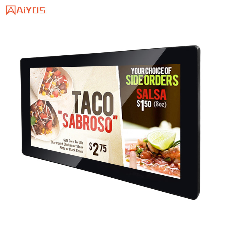 13.3 Inch Indoor Wall Mounted Lcd Advertising Player PCAP Touch Screen Monitors