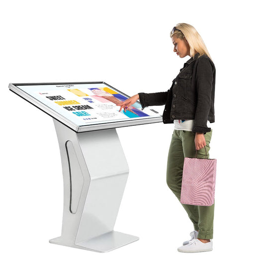 32 inch Touch Interactive Koisk K Style Indoor Touch Screen Booth LCD Digital Signage Freestanding Kiosk