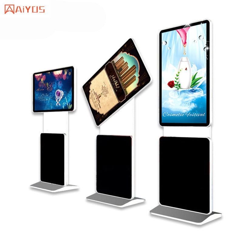 43 Inch Floor Stand 360 Degrees Floor stand Digital Signage Kiosk Horizontal Totem Rotate Advertising Display touch Screen