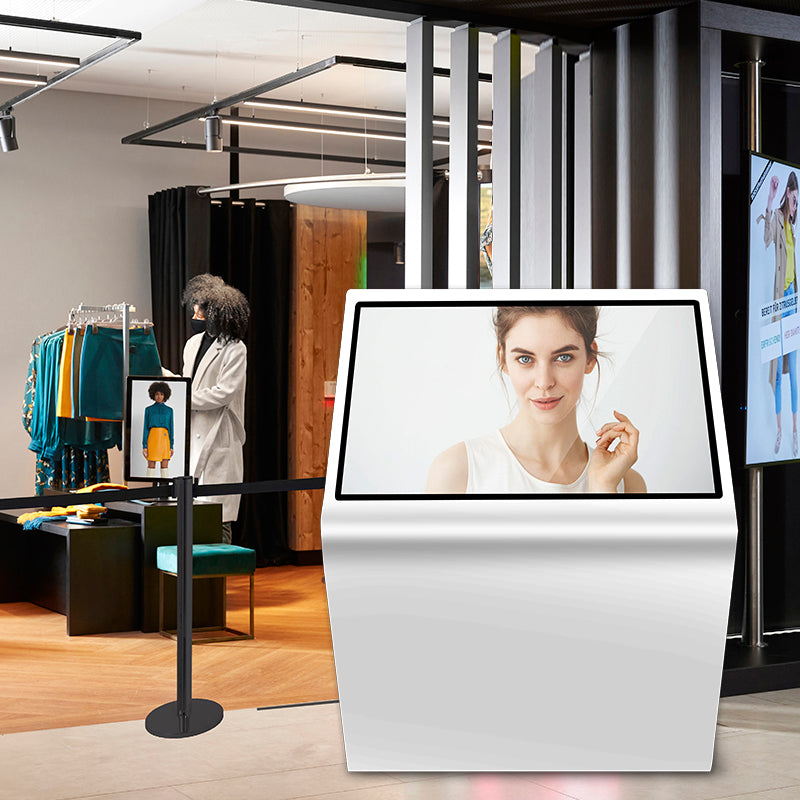 55 Inch L Style Display Indoor Digital Wayfinding Machine Stand Touch Screen Kiosk For Shopping Mall Information Equipment