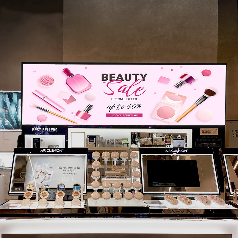 19 Inch Edge Shelf Supermarket Ultra Wide Digital Bar Screen Stretched LCD Display Digital Signage LCD Ad Display