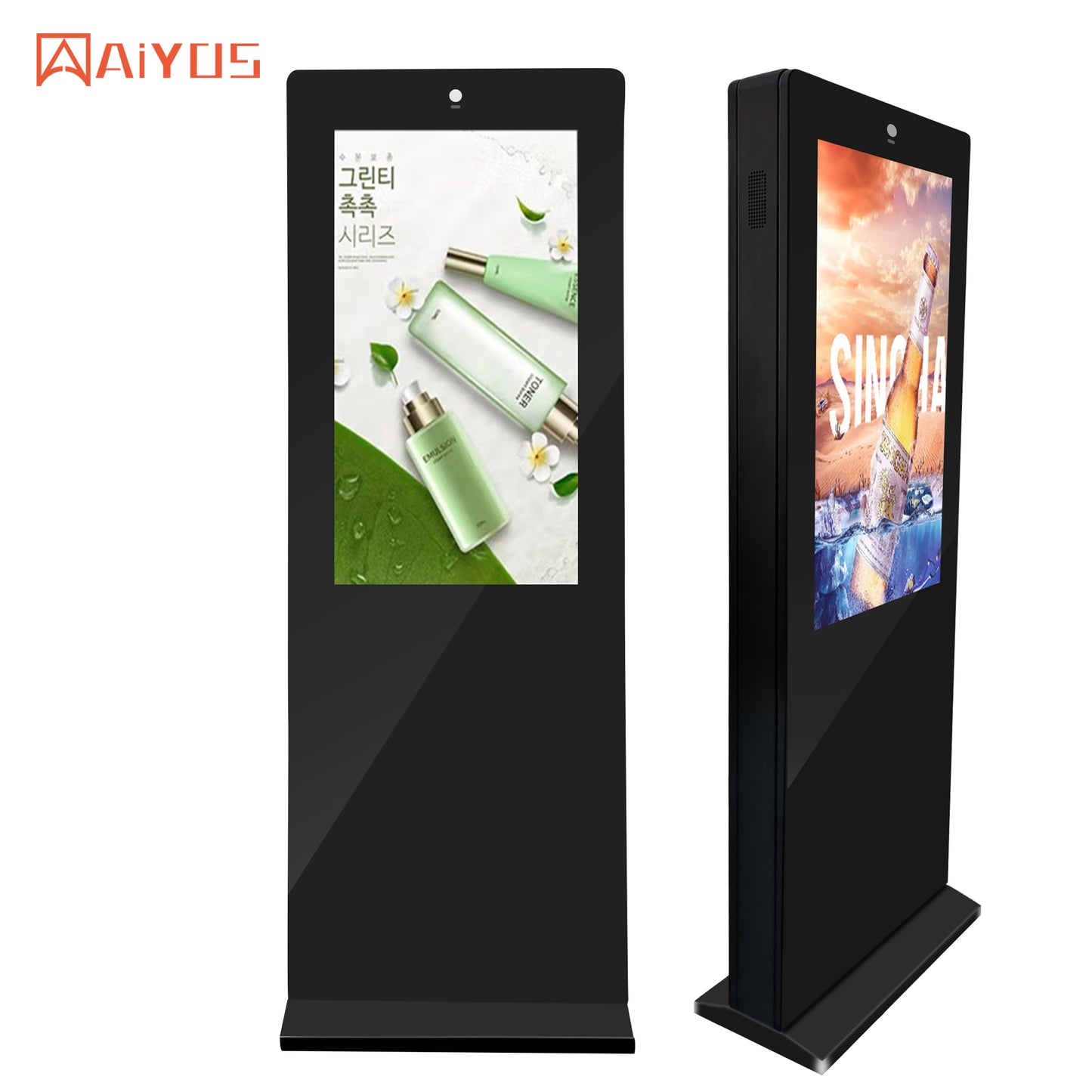 Commercial digital advertising 2500 nits High Brightness outdoor digital signage display totem ip65 Android system Nano touch screen