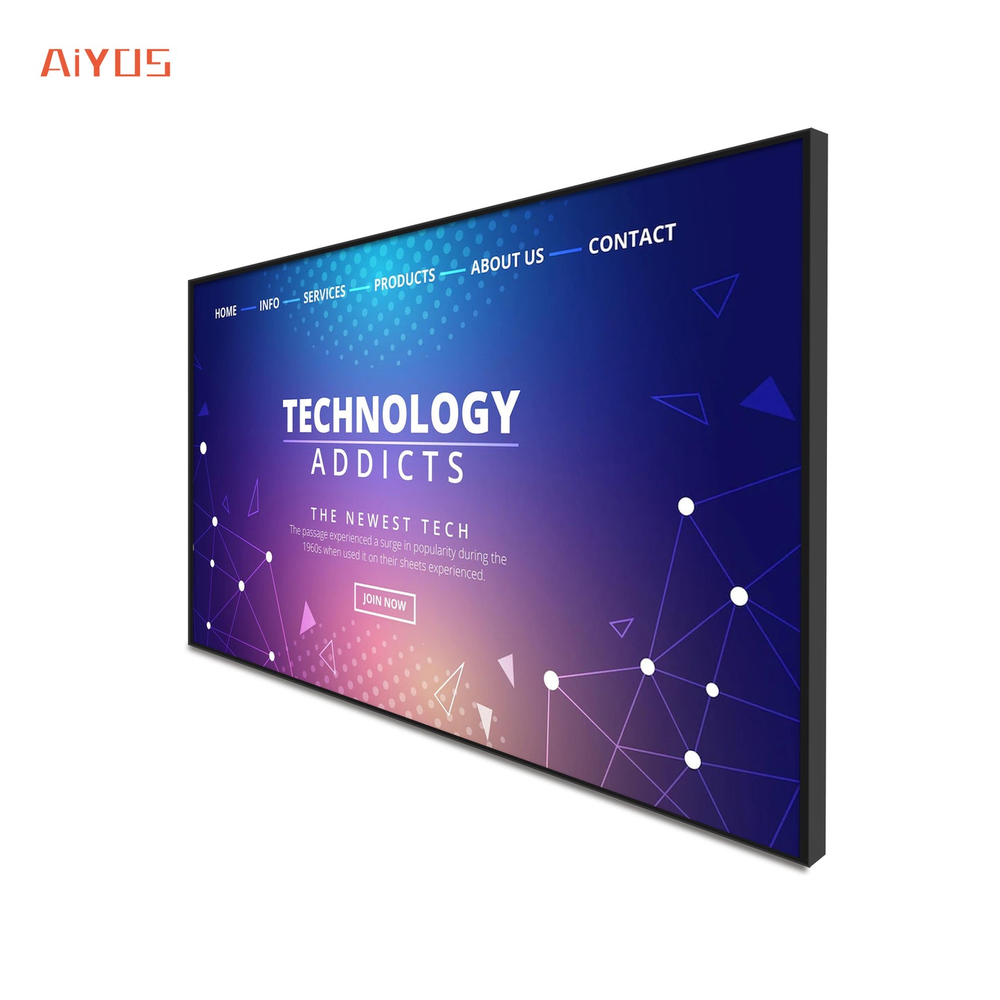 65 Inch Ultra Thin Touch Screen Wall Mount Digital Signage Smart Advertising Display LCD Advertising Screen