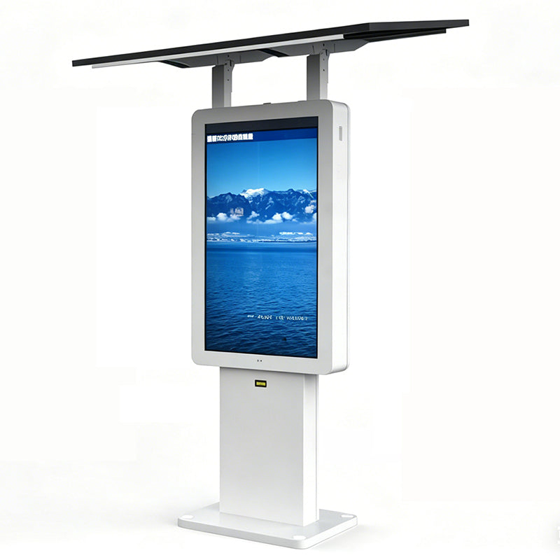 43 Inch Solar Advertising Kiosk Outdoor Battery Powered LCD Screen Off Grid Display