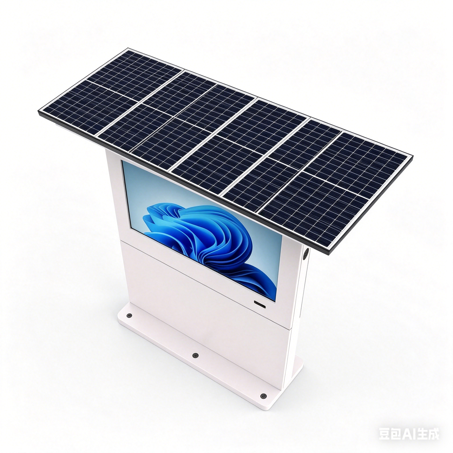 43 Inch Floor Standing Solar Powered Kiosk Outdoor LCD Digital Signage Display Screen