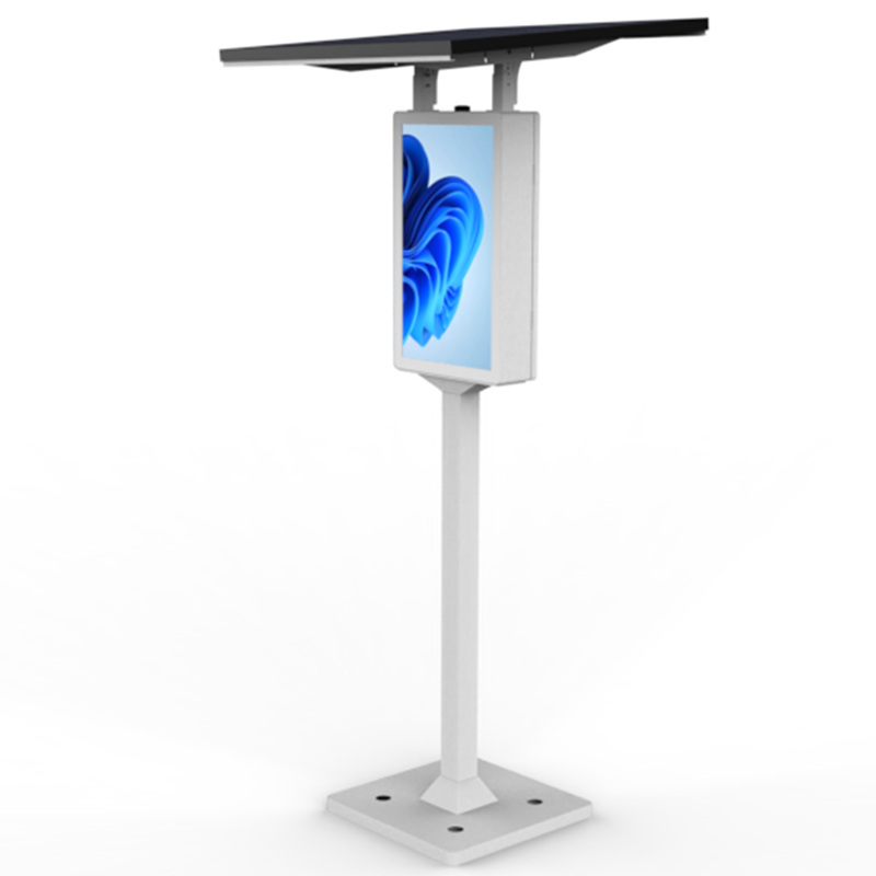 32 Inch Outdoor Solar Powered Digital Signage Floor Standing LCD Advertising Display LiFePO4 Battery