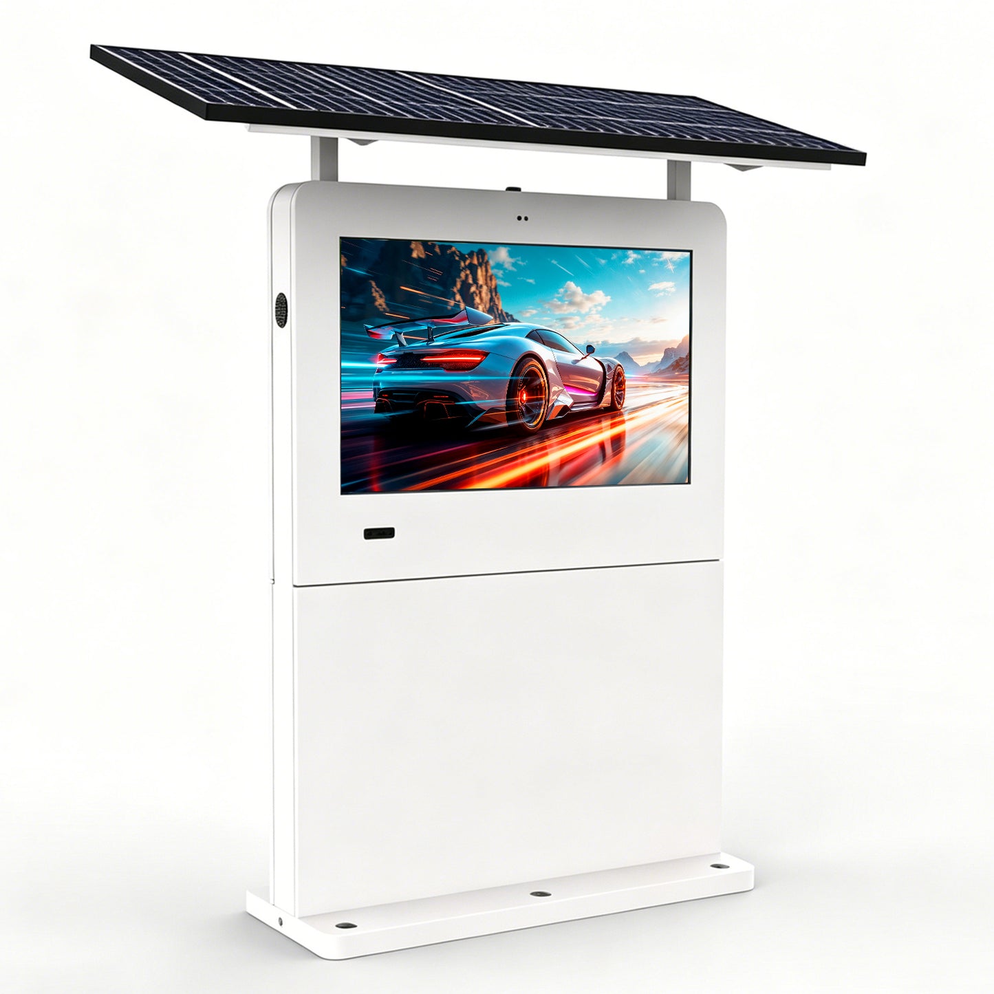 43 Inch Floor Standing Solar Powered Kiosk Outdoor LCD Digital Signage Display Screen