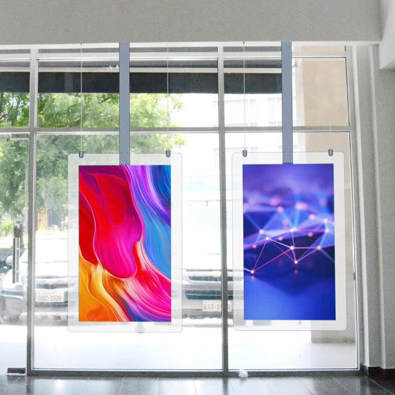 43 Inch High Brightness Ceiling Hanging Double Sided Window Display Visual Merchandising Commercial Display Double Monitors