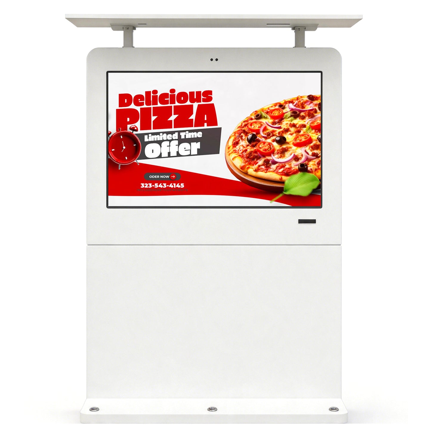 43 Inch Floor Standing Solar Powered Kiosk Outdoor LCD Digital Signage Display Screen