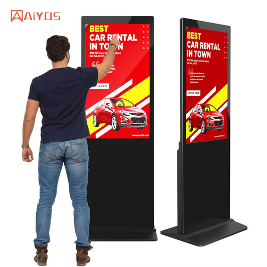 32 Inch Touch Screen LCD Floor Standing Totem Display Signage Advertising Kiosk for Shopping Mall