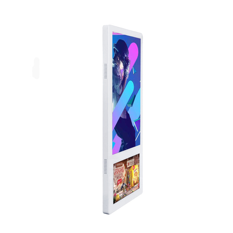 27'' + 15.6'' Split-Screen Display Ultra Wide View Angle Android Elevator Digital Signage Screen For Passenger