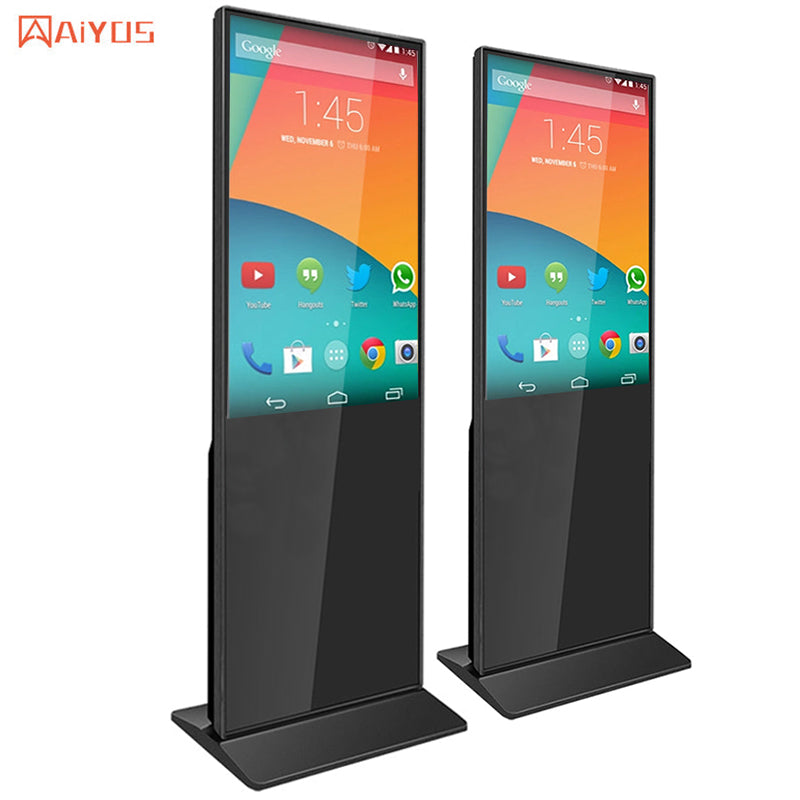 43 Inch Floor Standing Advertising Totem Indoor LCD Digital Signage Displays Android Touch Screen Kiosk