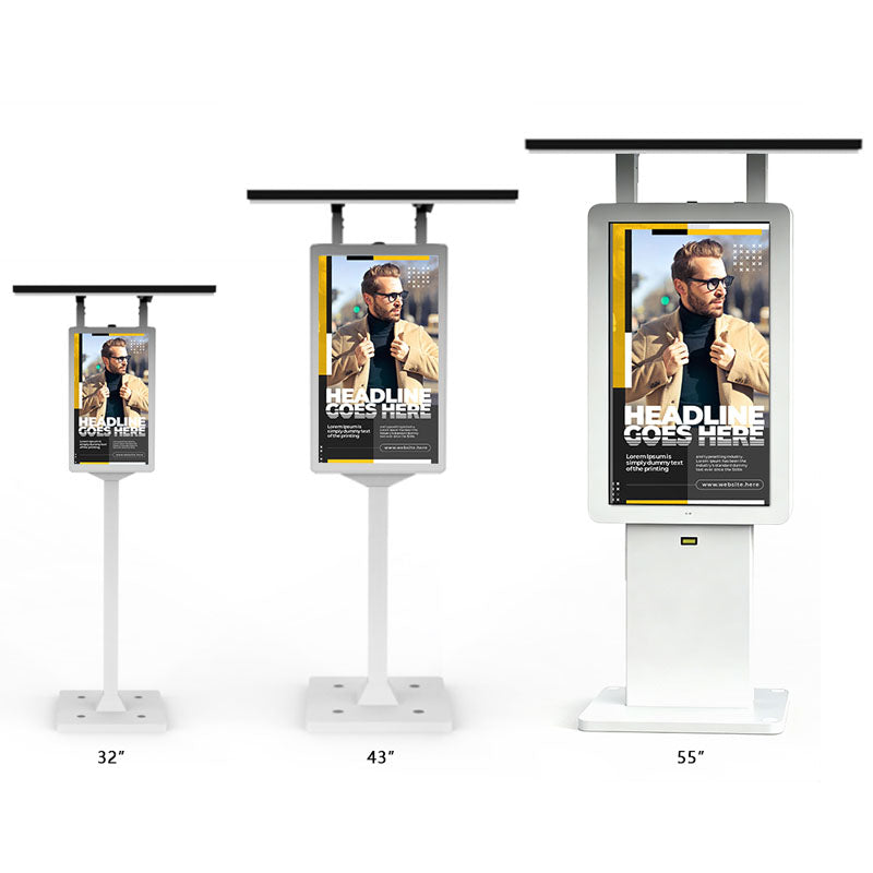43 Inch Solar Advertising Kiosk Outdoor Battery Powered LCD Screen Off Grid Display