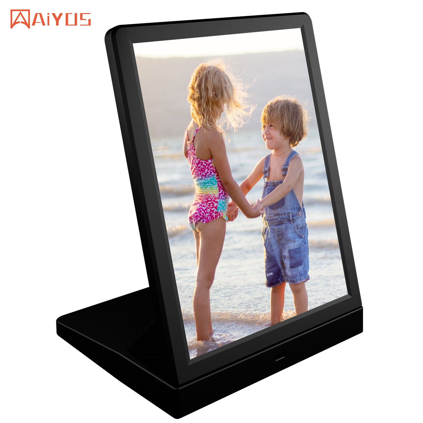 9.7" Desktop LCD Player Digital Photo Frame with Wireless Charger Video Play Android WiFi Cloud Version+Touch panel