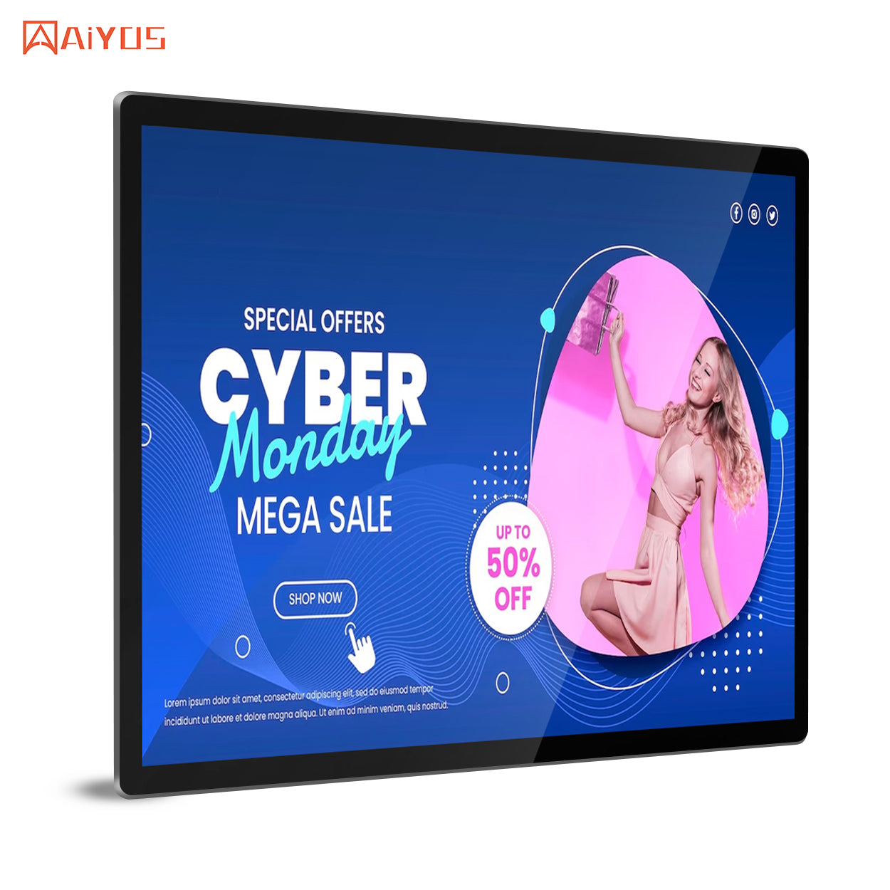15.6 Inch Commercial Advertising Display Capacitive Touch Digital Signage Android 11 All In One Tablet PC