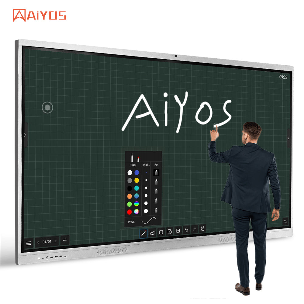 75 Inch 4K Display All in One Meeting Smart board Touch Screen Digital Interactive Whiteboard for Classroom Electronic Blackboard