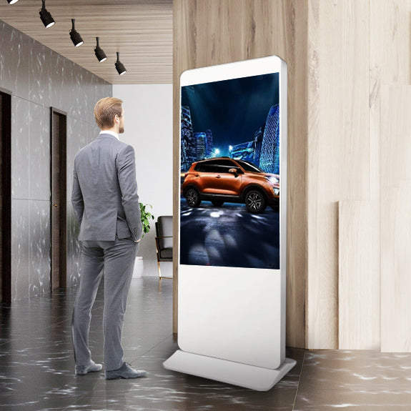 43 inch ultra slim ultra narrow bezel floor standing kiosk Lcd advertising player indoor digital display
