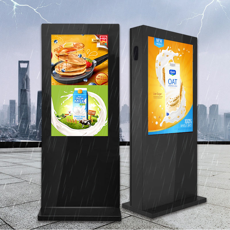 65 Inch Waterproof Outdoor Floor Standing Kiosk Digital Signage LCD Touch Screen Smart Advertising Players