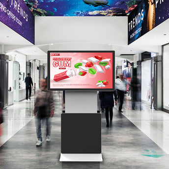 43 Inch Floor Stand 360 Degrees Floor stand Digital Signage Kiosk Horizontal Totem Rotate Advertising Display touch Screen