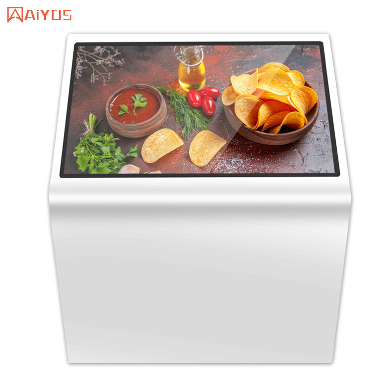 L Shape Floor Stand Kiosk Android Touch Screen Advertising Machine 4K LCD advertising screen digital signage