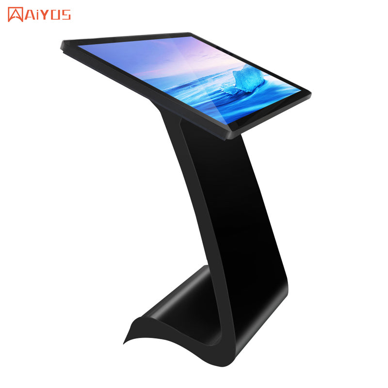 S Shape Floor Stand Kiosk Android Touch Screen Advertising Machine 4K LCD advertising screen digital signage