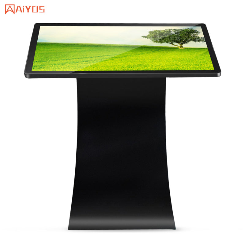 Self-service Information Totem Advertising Player Android WIFI S Shape Floor Stand Digital Signage and display