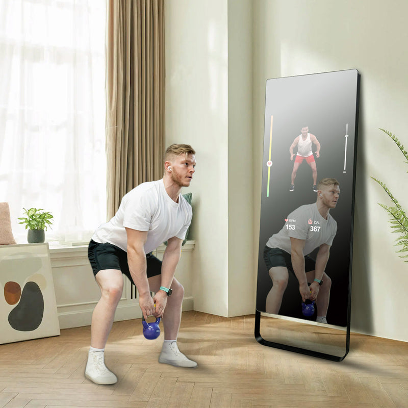 43 Inch Smart Mirror Interactive Glass Magic Gym Mirror Workout Exerci ...
