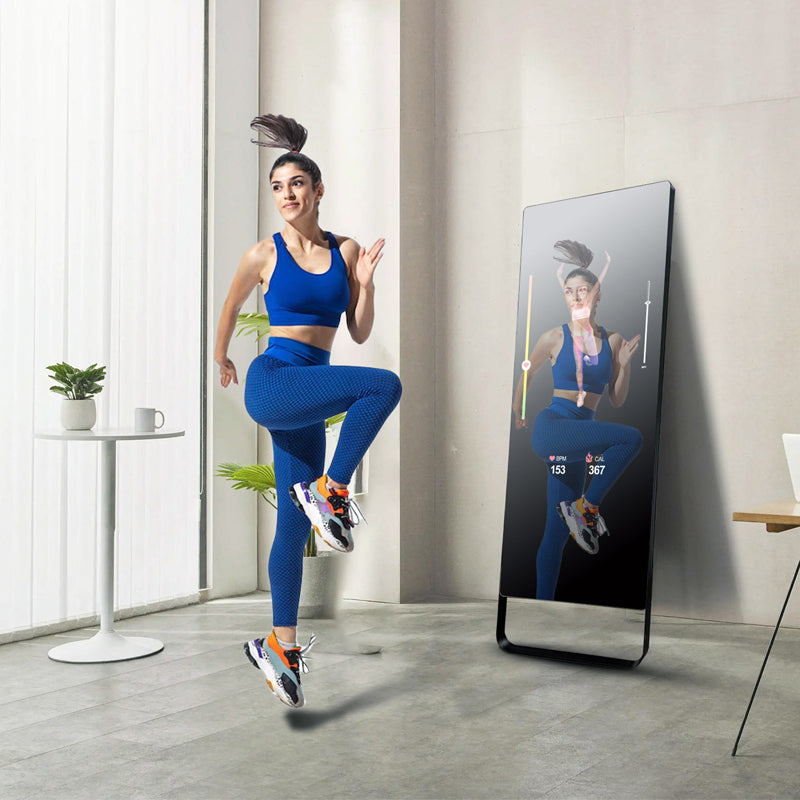 43 Inch Smart Mirror Interactive Glass Magic Gym Mirror Workout Exerci ...