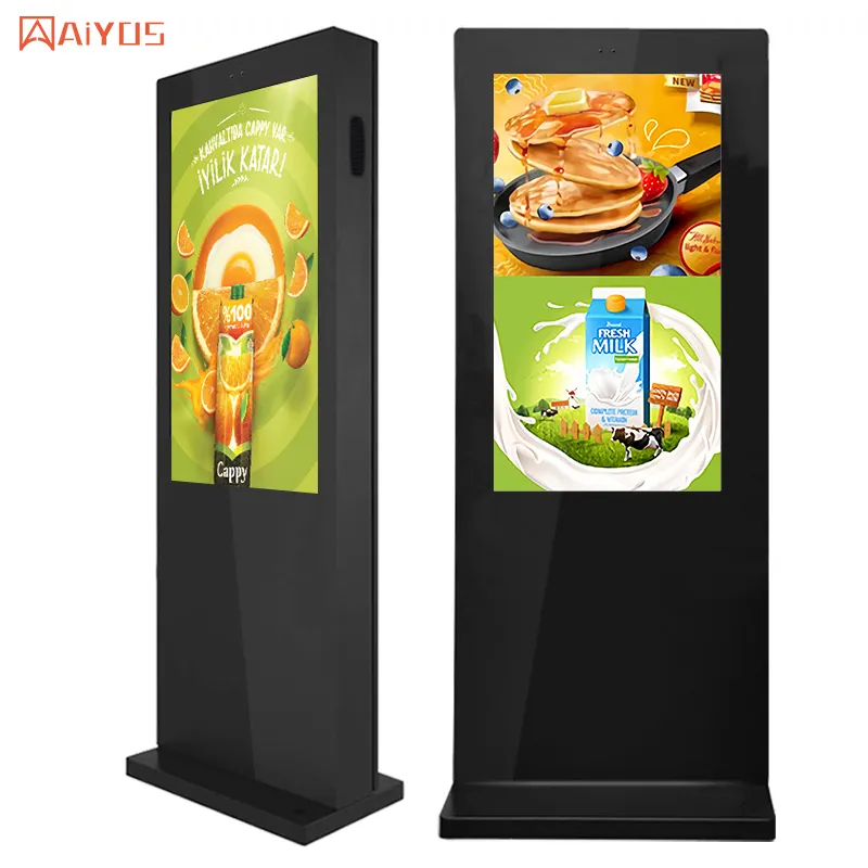 32 Inch Outdoor digital signage floor stand lcd touch screen advertising display kiosk display