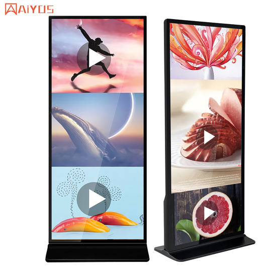 75 Inch Free Standing indoor Android Wifi Vertical Touch Screen LCD Digital Signage Advertising Display Monitor