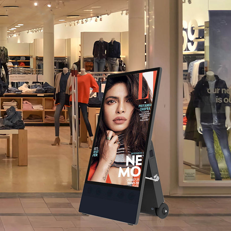 43 Inch Indoor Movable Digital Signage And Display Totem Portable Adve ...