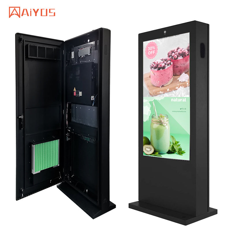 43 Inch Waterproof Totem Kiosk Touch Screen Outdoor Advertising CMS software Digital Signage and Displays