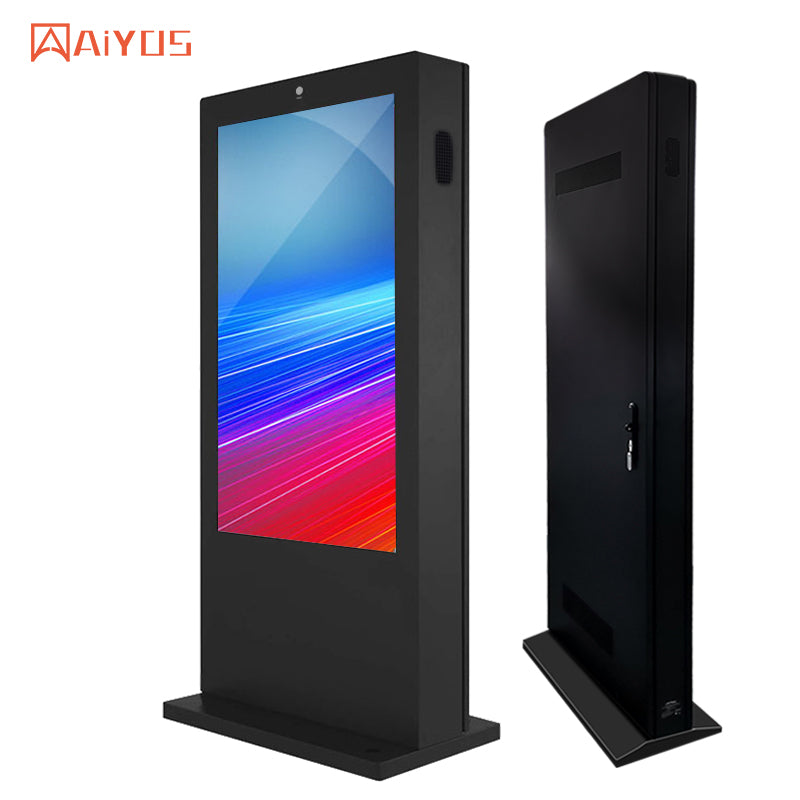 Commercial digital advertising 2500 nits High Brightness outdoor digital signage display totem ip65 Android system Nano touch screen