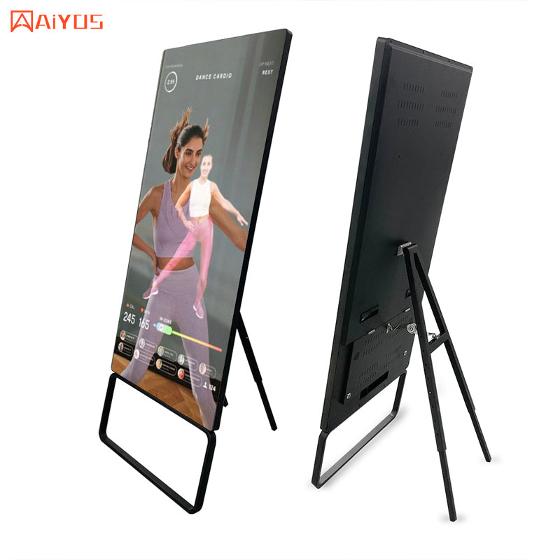 43 Inch Smart Mirror Interactive Glass Magic Gym Mirror Workout Exerci ...
