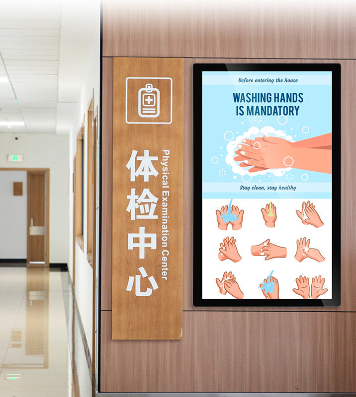 13.3 Inch Narrow Bezel 18.5 mm Smart Wall Mounted Advertising Signage for Elevator/Door/Shopping mall/Grocery store/Chain-store