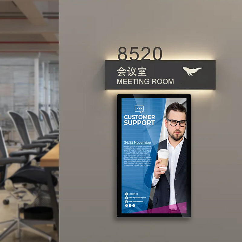 15.6 Inch All in One Table Smart Door Digital Signage Wall Mounted Advertising Board for Meeting Room/Elevator