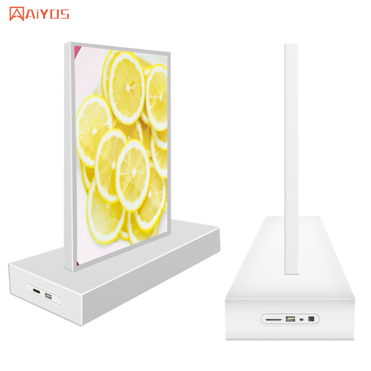 Table Stand Double Side Display Wireless Charger Digital Signage Fast Charging for Mobile Phone